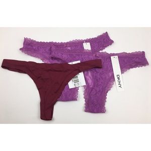 3 pairs thong bundle Maidenform DKNY C57